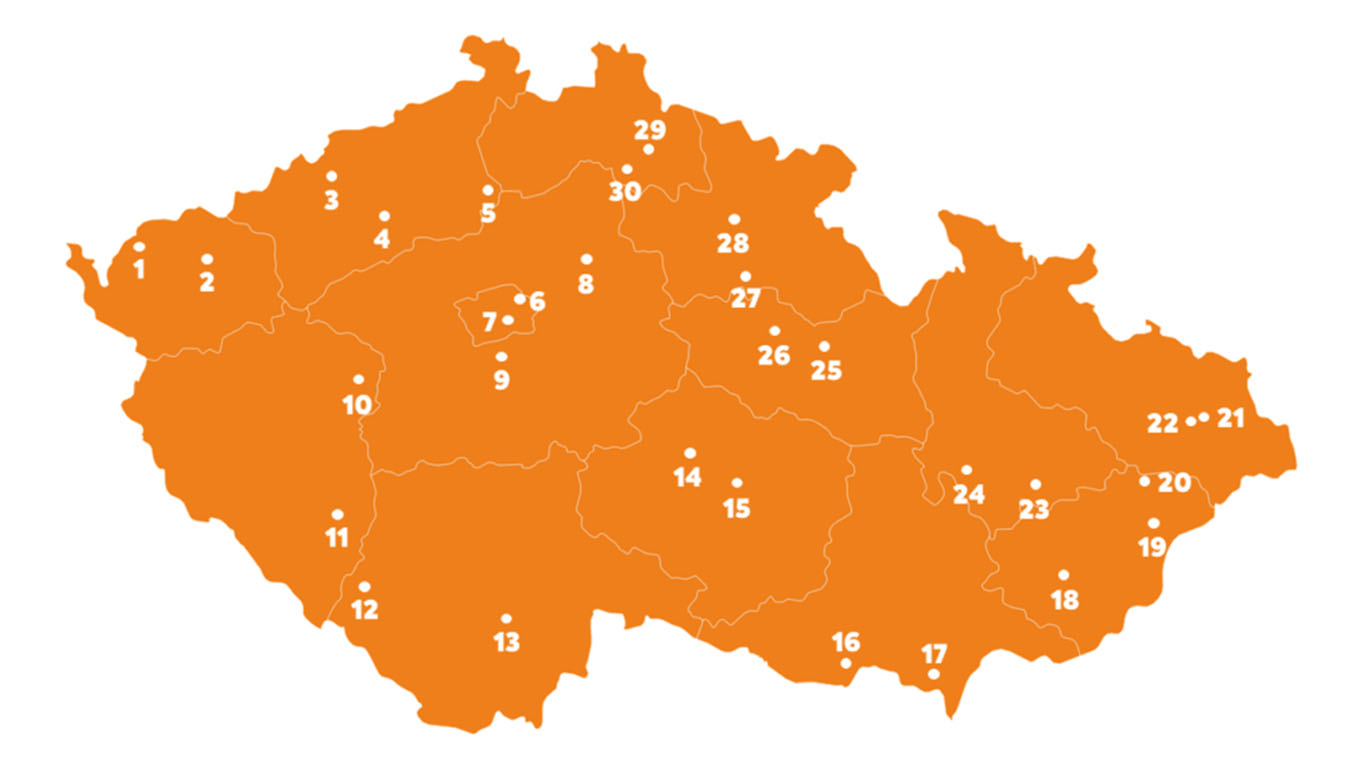 Sdílení zkušeností - mapa